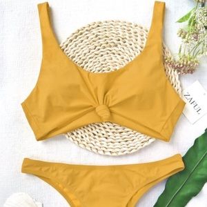 Like New! Yellow Knot-Front Bikini
